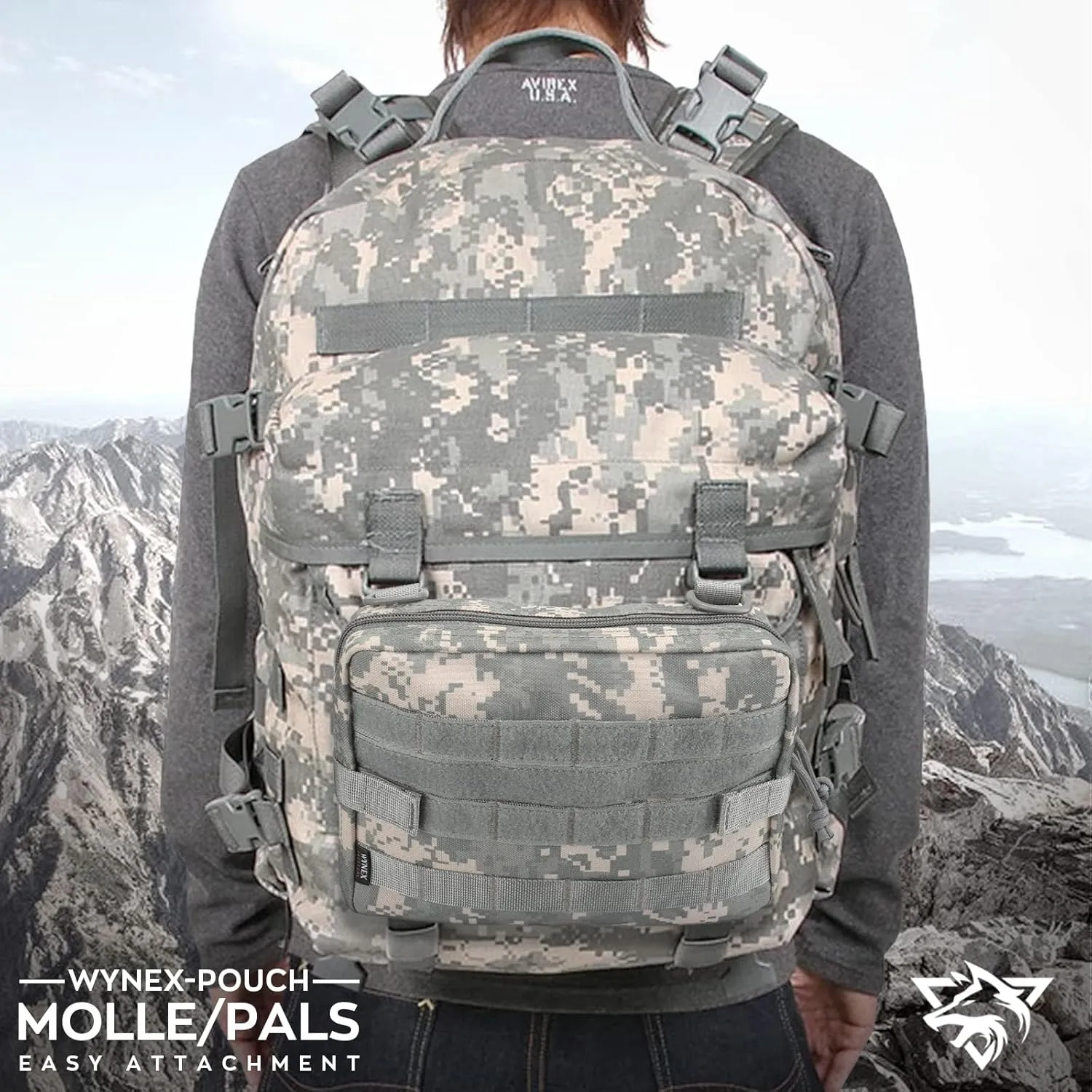 WYNEX Tactical Admin Molle Pouch, Medical EDC EMT Utility Bag Shell Design Attachment Pouches 1000D Nylon Hiking Belt Bags
