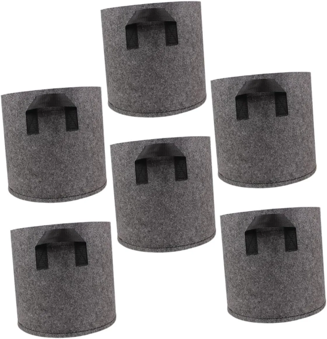 Yardwe Garden Bags for Plants 6 Pack Non-Woven Seedling Bags 3 Gallon for Gardening and Patio Use