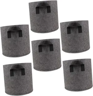 Yardwe Garden Bags for Plants 6 Pack Non-Woven Seedling Bags 3 Gallon for Gardening and Patio Use