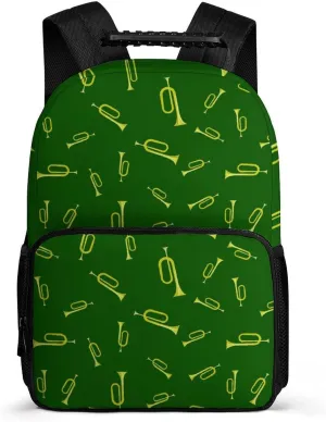 Yellow Horn Travel Backpack Casual Daypacks Computer Shoulder Bag for Work Shopping Unisex 16 Inch